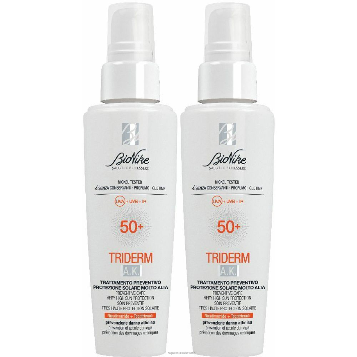 Trova Offerte di bionike triderm a.k. trattamento preventivo spf 50+ set da 2 2x50 ml c e compra online