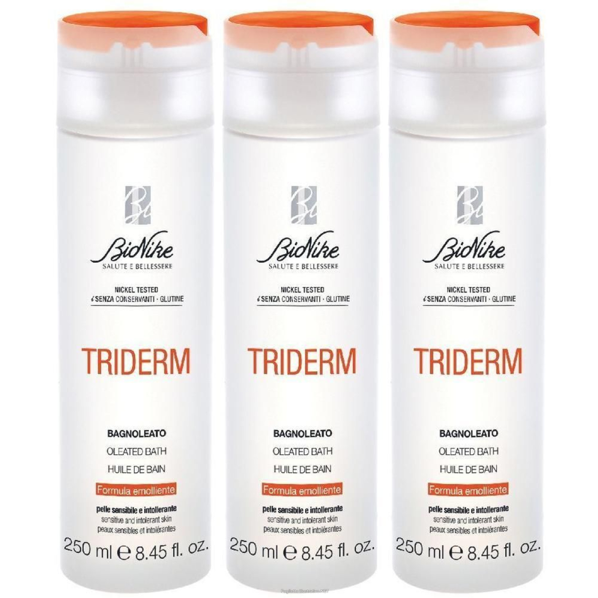 Trova Offerte di bionike triderm® bagnoleato 3x250 ml additivo per il bagno e compra online