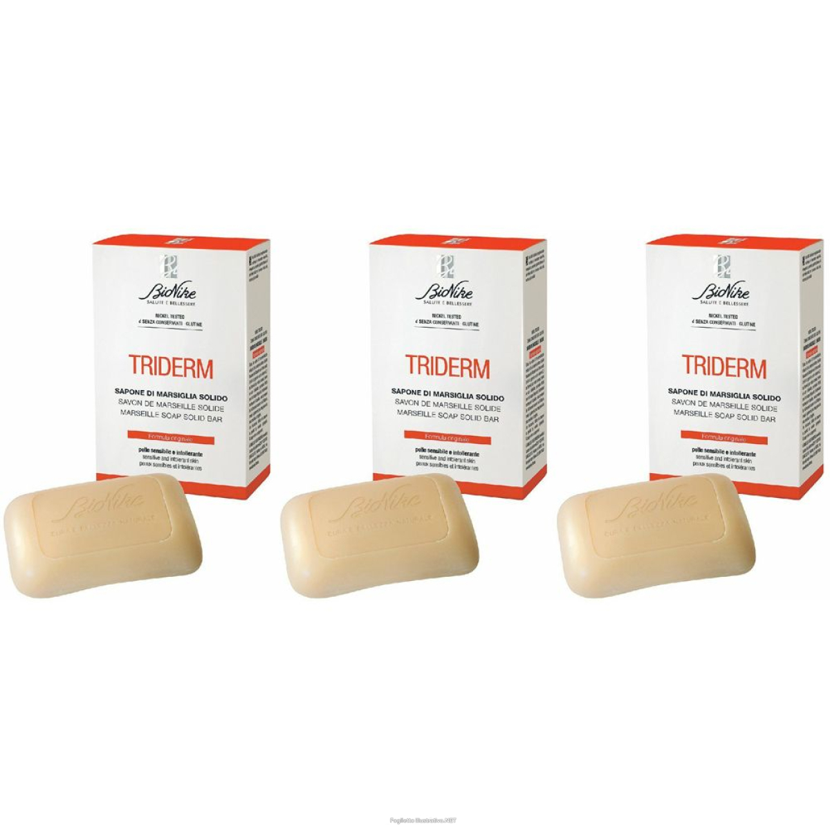 Trova Offerte di bionike triderm sapone di marsiglia solido set da 3 3x100 g e compra online
