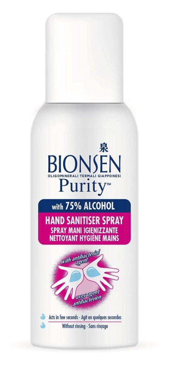 Trova Offerte di Bionsen purity spray detergente mani per igiene rapida fuori casa 100ml e compra online