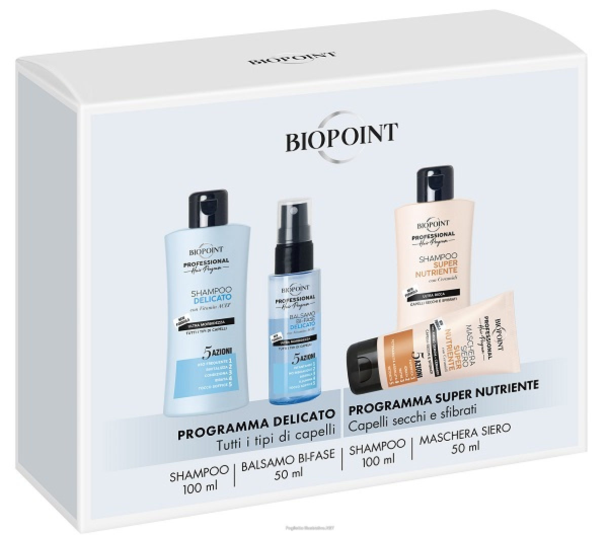 Trova Offerte di biopoint confezione natalizia 2024 minisize shampoo super nutriente 100 ml + maschera siero super nutriente 50 ml + shampoo delicato 100 ml + balsamo bifase delicato 50 ml e compra online