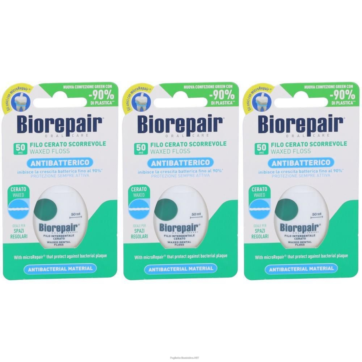 Trova Offerte di biorepair® filo interdentale antibatterico 3x1 st e compra online