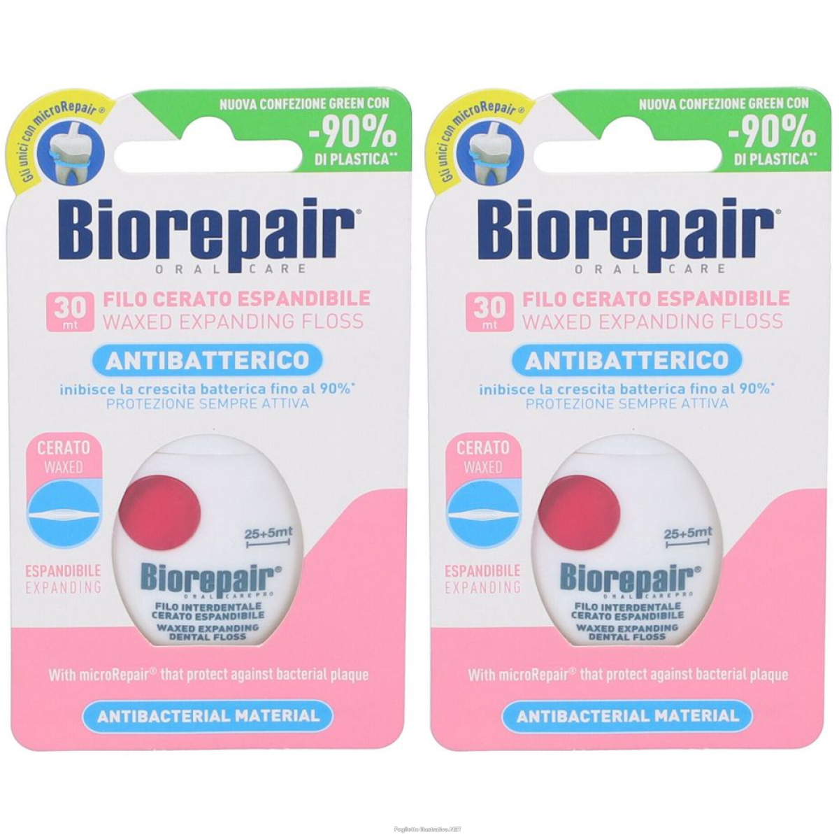 Trova Offerte di biorepair® filo interdentale antibatterico cerato espandibile set da 2 e compra online