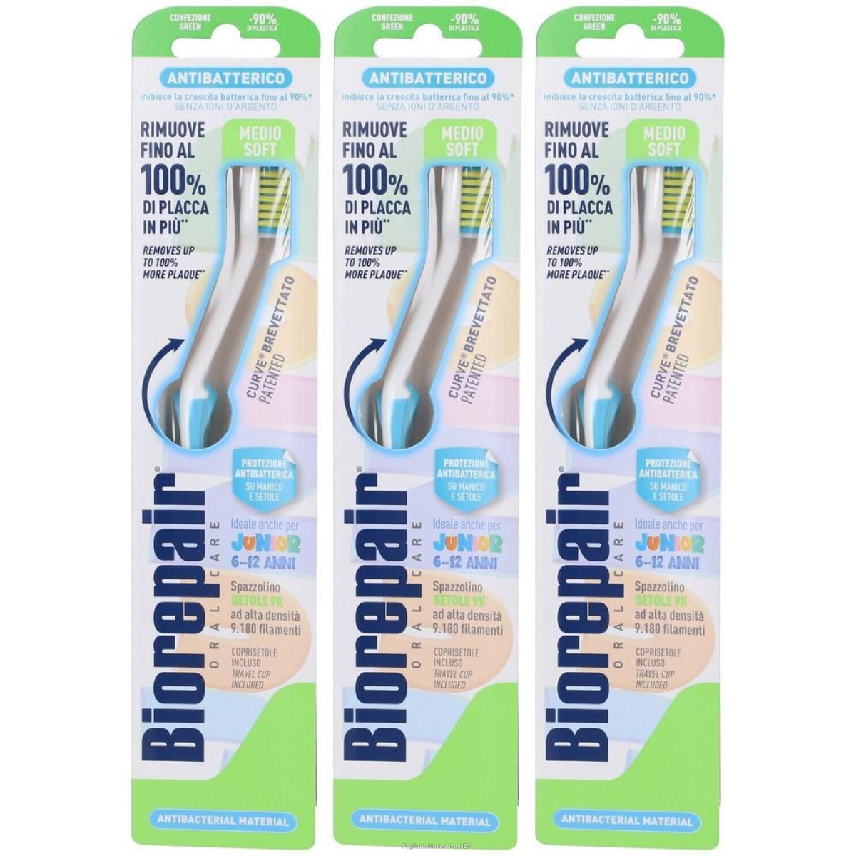 Trova Offerte di biorepair® spazzolino antibatterico setole medio morbide junior 6/12 a e compra online