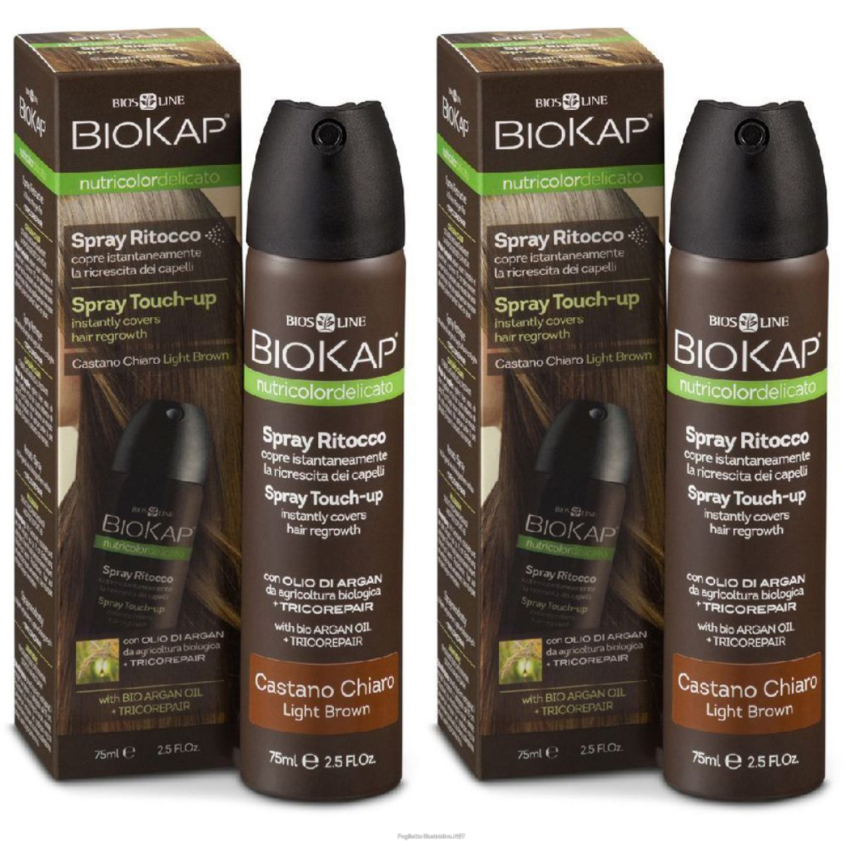 Trova Offerte di bios line biokap nutricdel spray ritocco castano chiaro 75 ml set da 2 e compra online