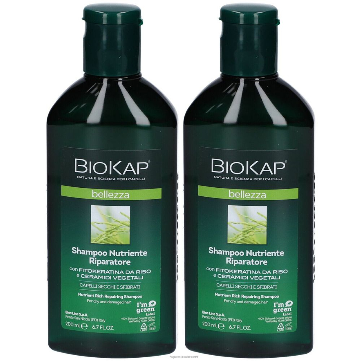 Trova Offerte di bios line biokap shampoo nutriente riparatore set da 2 2x200 ml shampo e compra online
