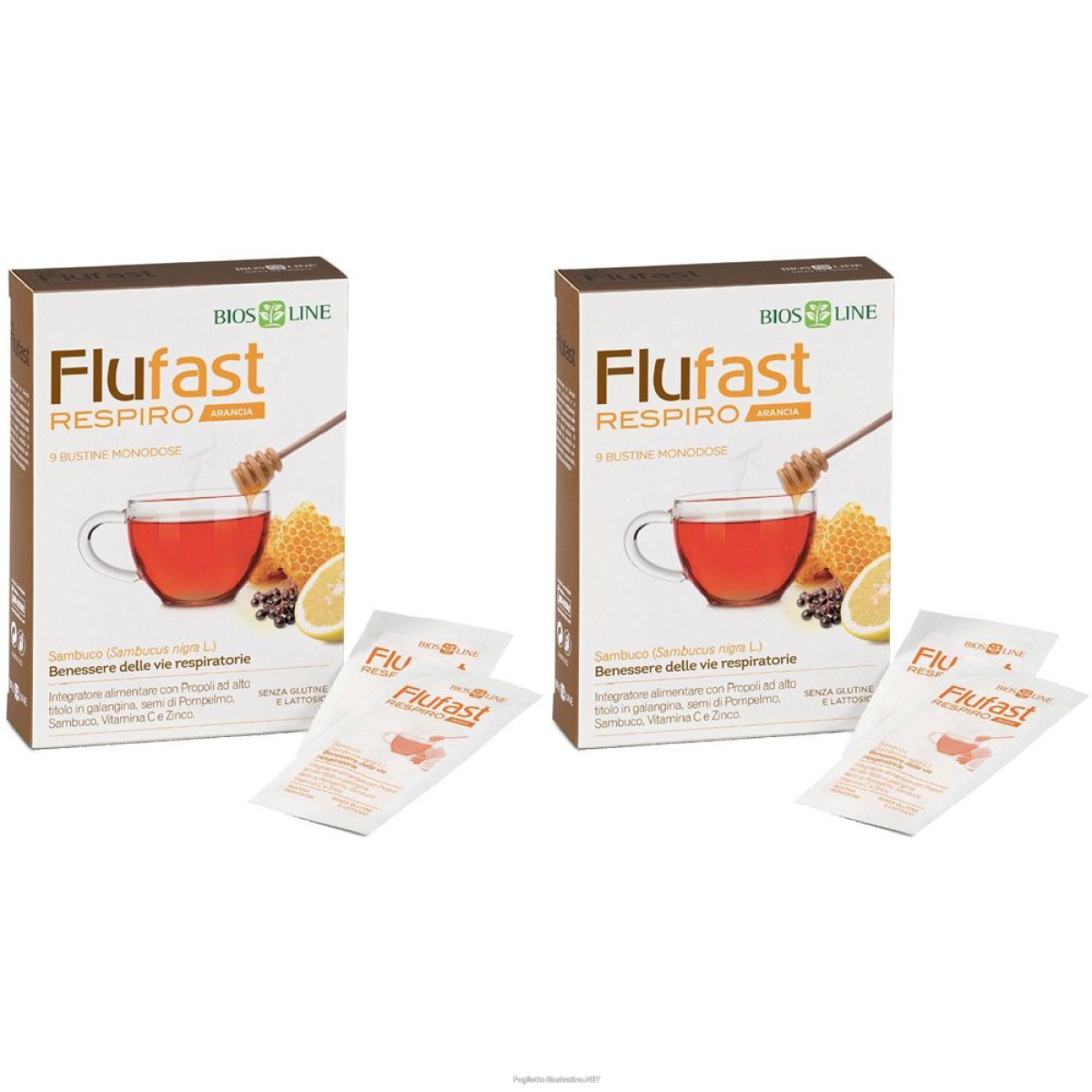 Trova Offerte di bios line flufast respiro arancia set da 2 2x9 pz bustina e compra online