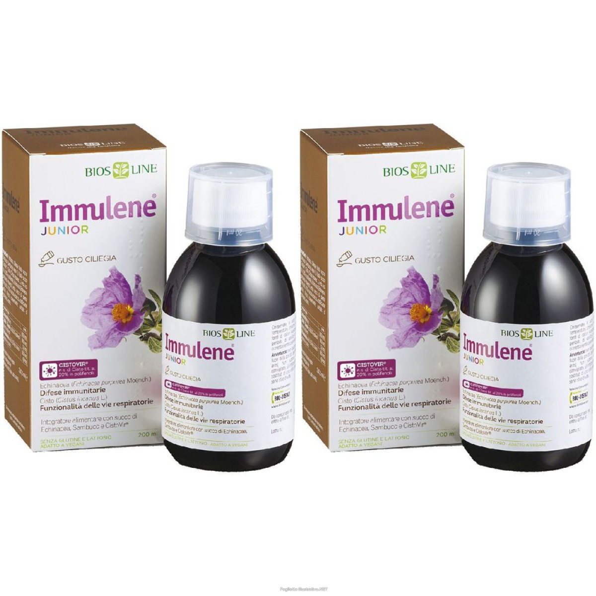 Trova Offerte di bios line immulene® junior con cistovir set da 2 2x200 ml soluzione or e compra online