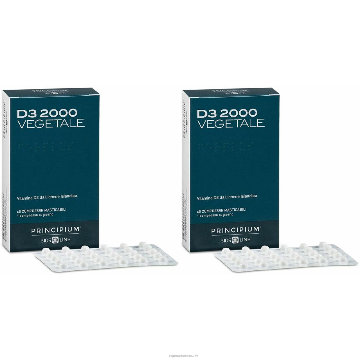 Trova Offerte di bios line principium® d3 2000 vegetale set da 2 2x4,8 g compresse e compra online