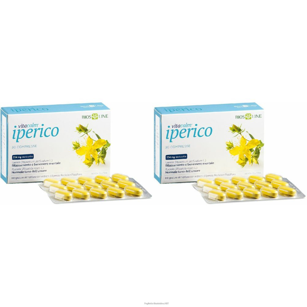 Trova Offerte di bios line vitacalm iperico set da 2 2x30,6 g compresse e compra online