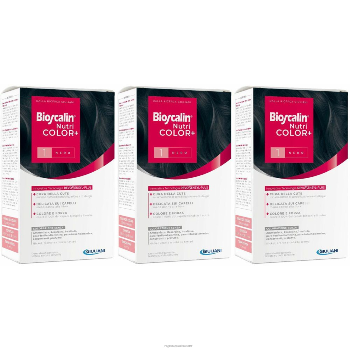 Trova Offerte di bioscalin® nutri color+ 1 nero set da 3 3x1 pz lozione per capelli e compra online