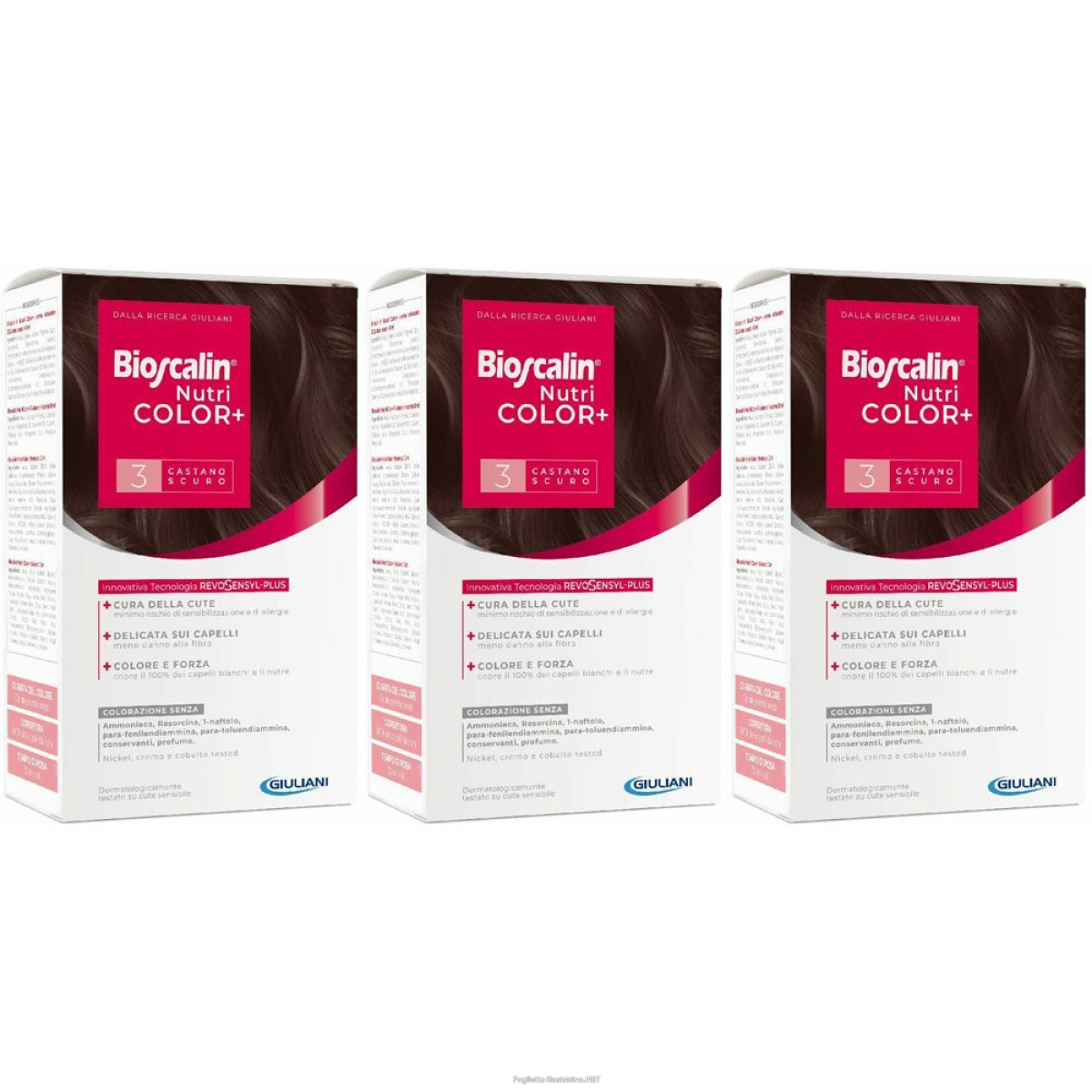 Trova Offerte di bioscalin® nutri color+ 3 castano scuro set da 3x1 pz lozione per ca e compra online