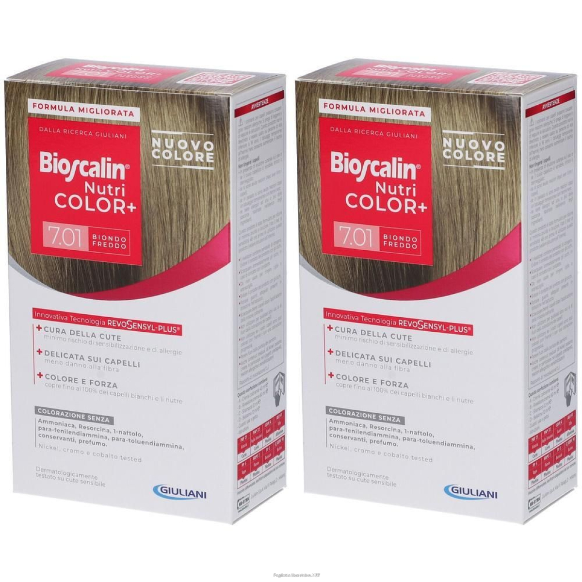 Trova Offerte di bioscalin nutri color+ 7.01 biondo freddo crema colorante 2x1 pz tintu e compra online