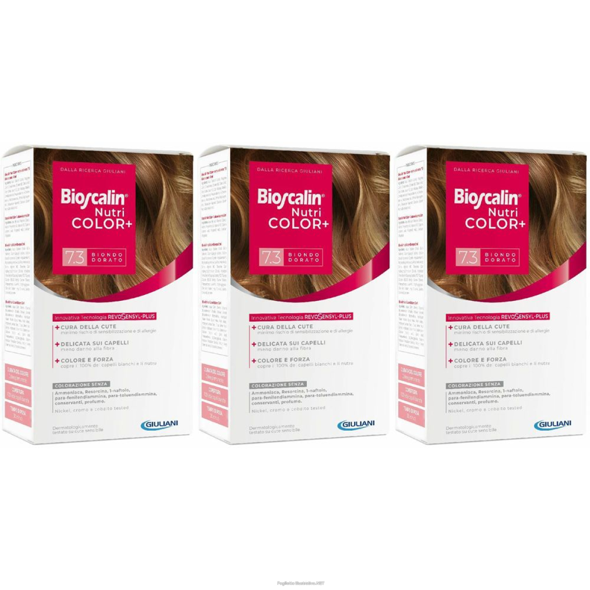 Trova Offerte di bioscalin® nutri color+ 7.3 biondo dorato set da 3 3x1 pz lozione per e compra online