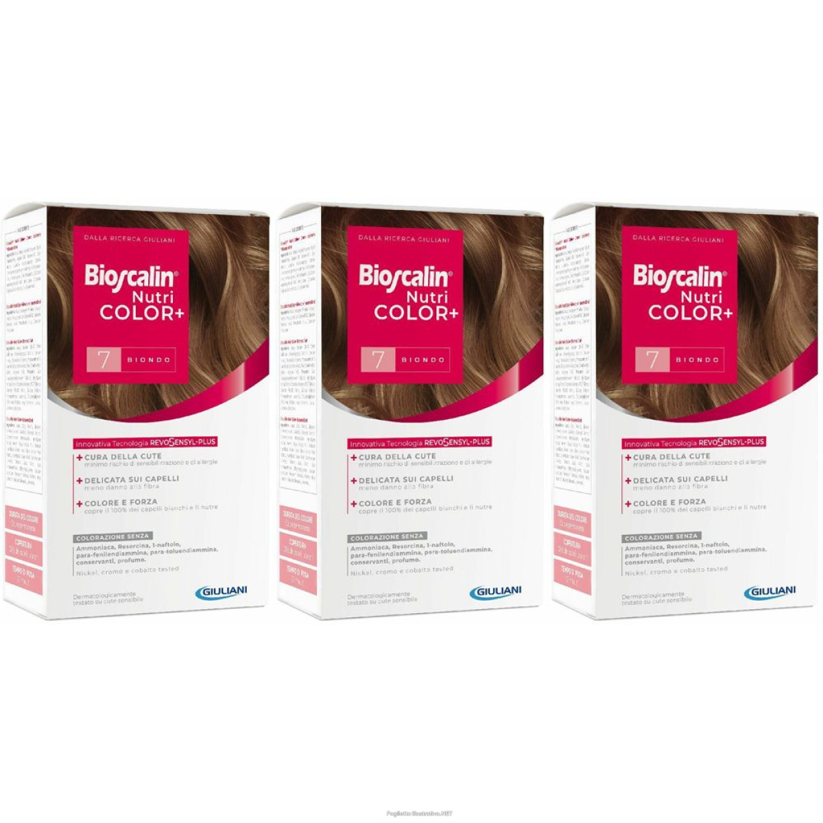Trova Offerte di bioscalin® nutri color+ 7 biondo set da 3 3x1 pz lozione per capelli e compra online