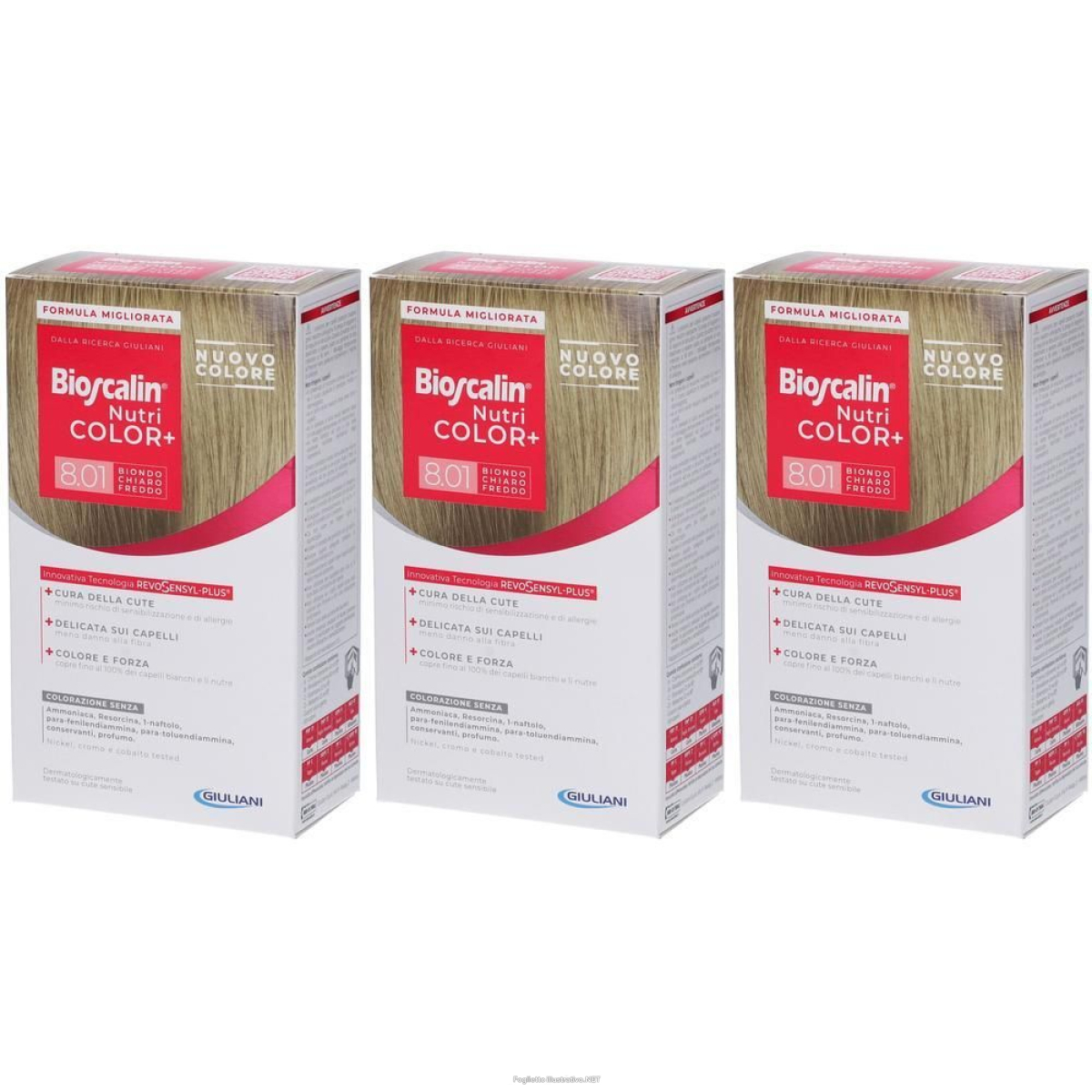 Trova Offerte di bioscalin nutri color+ 8,01 biondo chiaro freddo crema colorante 3x1 p e compra online