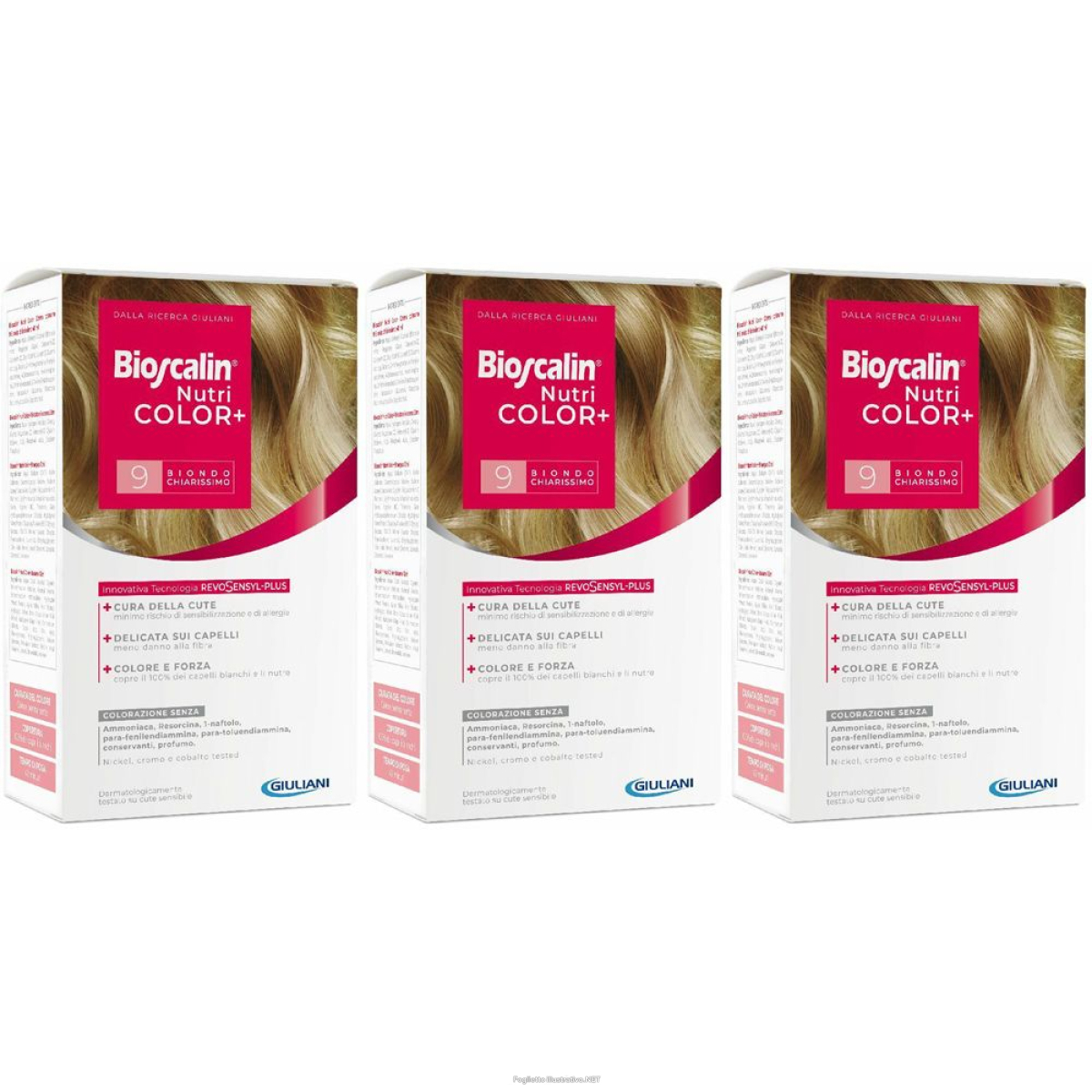 Trova Offerte di bioscalin® nutricolor+ 9 biondo chiarissimo set da 3 3x1 pz e compra online