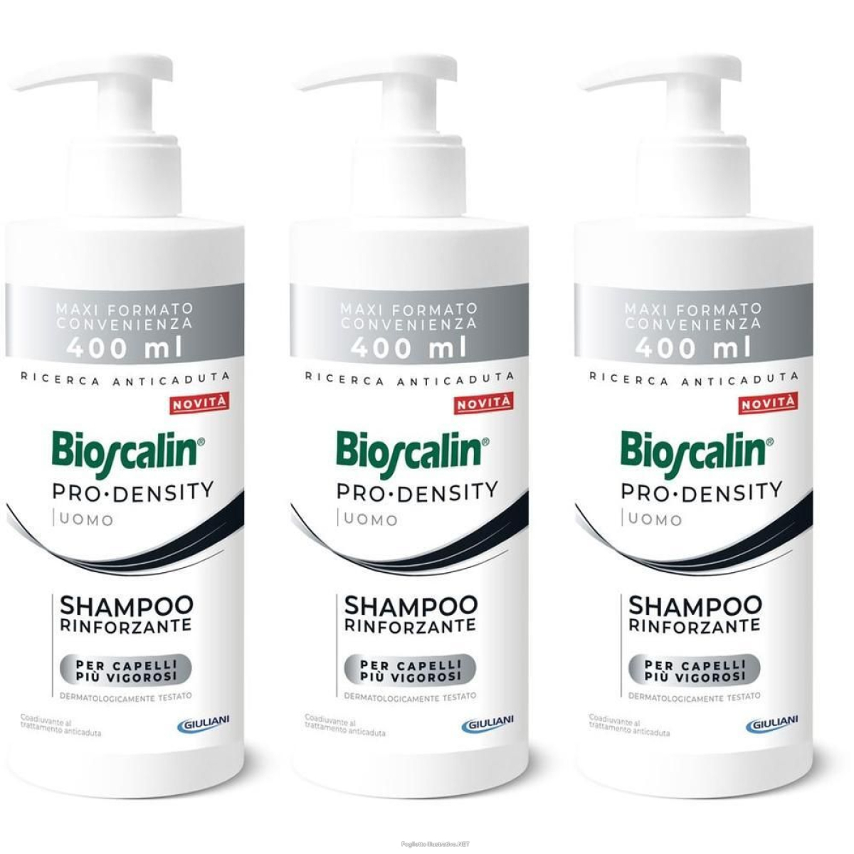 Trova Offerte di bioscalin pro density uomo shampoo rinforzante 3x400 ml e compra online