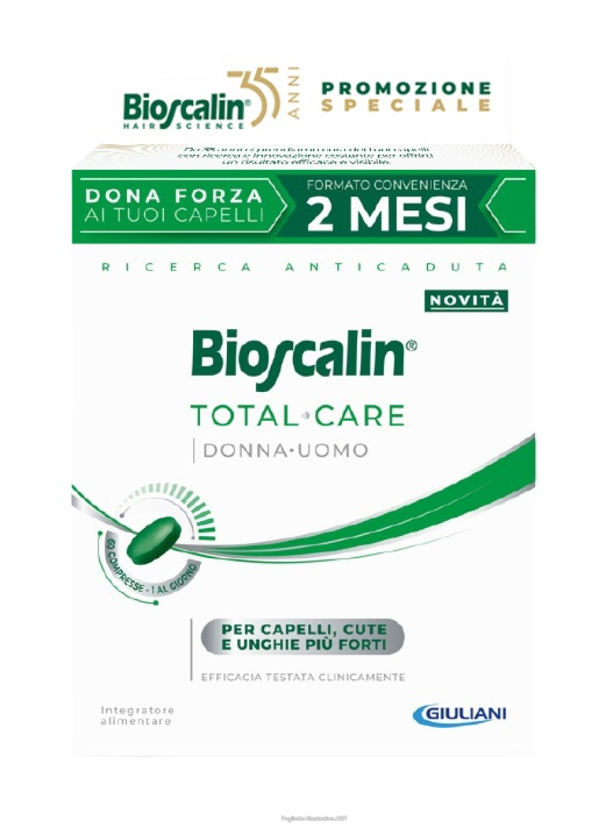 Trova Offerte di bioscalin total care 60 compresse - integratore per capelli, cute e unghie più forti e compra online