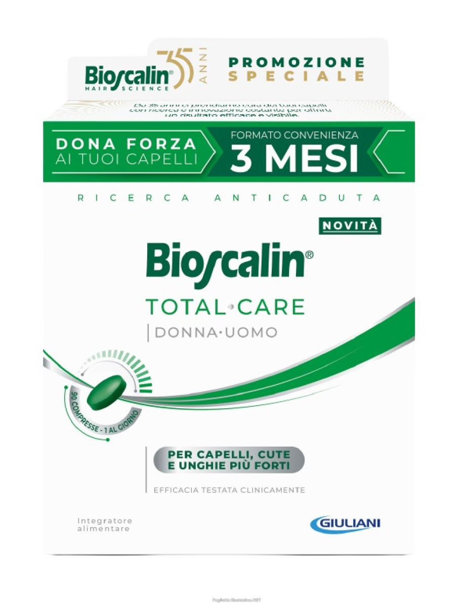 Trova Offerte di bioscalin - total care integratore capelli anticaduta confezione 90 compresse formato 3 mesi promo e compra online