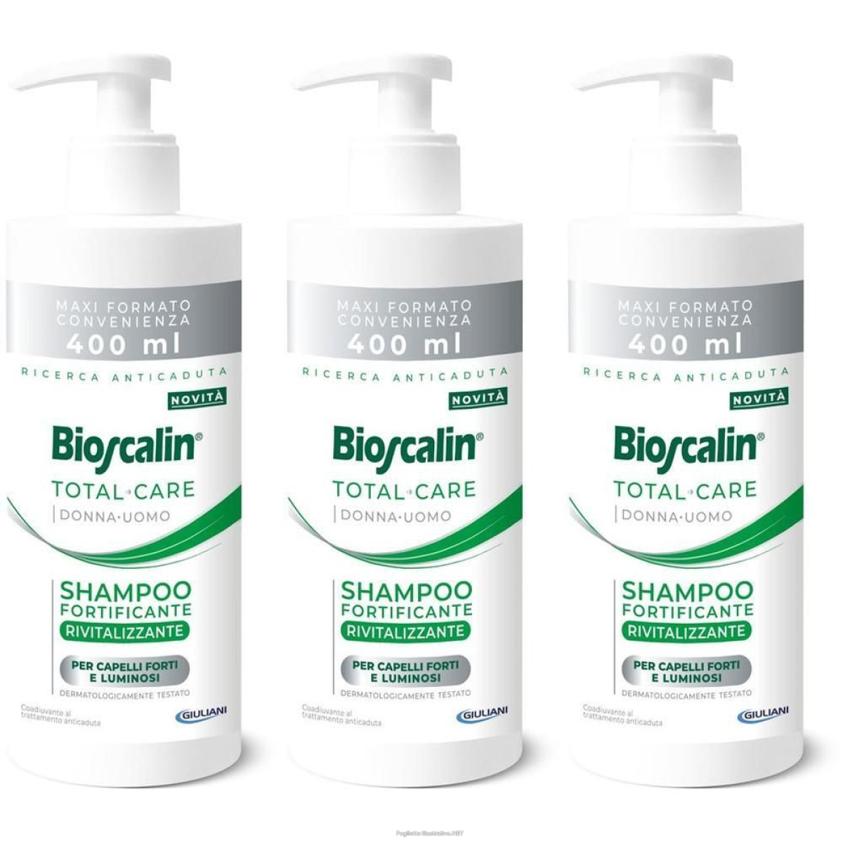 Trova Offerte di bioscalin total care shampoo fortificante rivitalizzante 3x400 ml sham e compra online