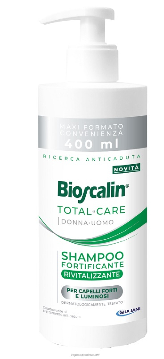 Trova Offerte di bioscalin total care shampoo fortificante rivitalizzante - ideale per capelli deboli di uomo e donna - 400 ml - nuova formula e compra online