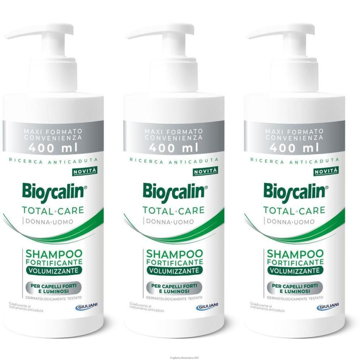 Trova Offerte di bioscalin total care shampoo fortificante volumizzante 3x400 ml shampo e compra online