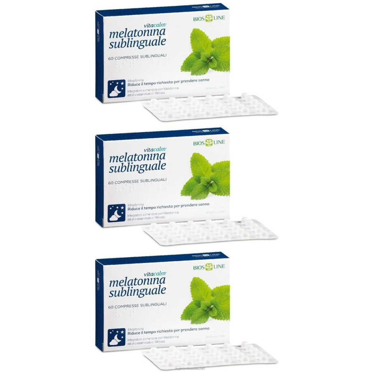 Trova Offerte di biosline vitacalm® melatonina sublinguale 3x4,2 g compresse e compra online