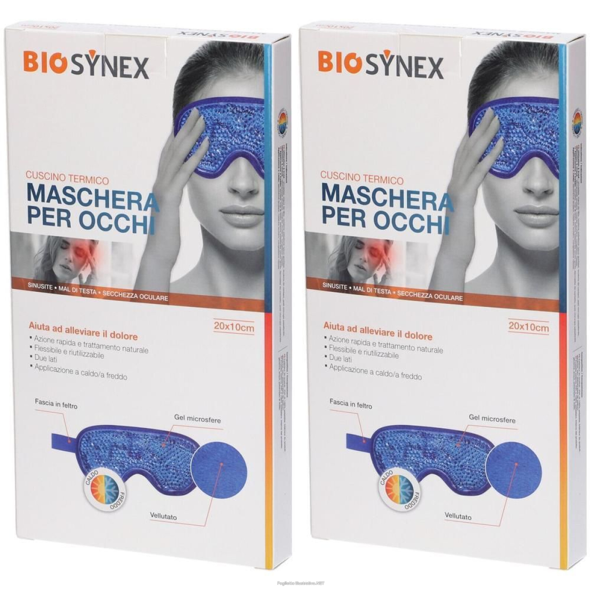 Trova Offerte di biosynex maschera per occhi 20 x 10 cm 2x1 st e compra online