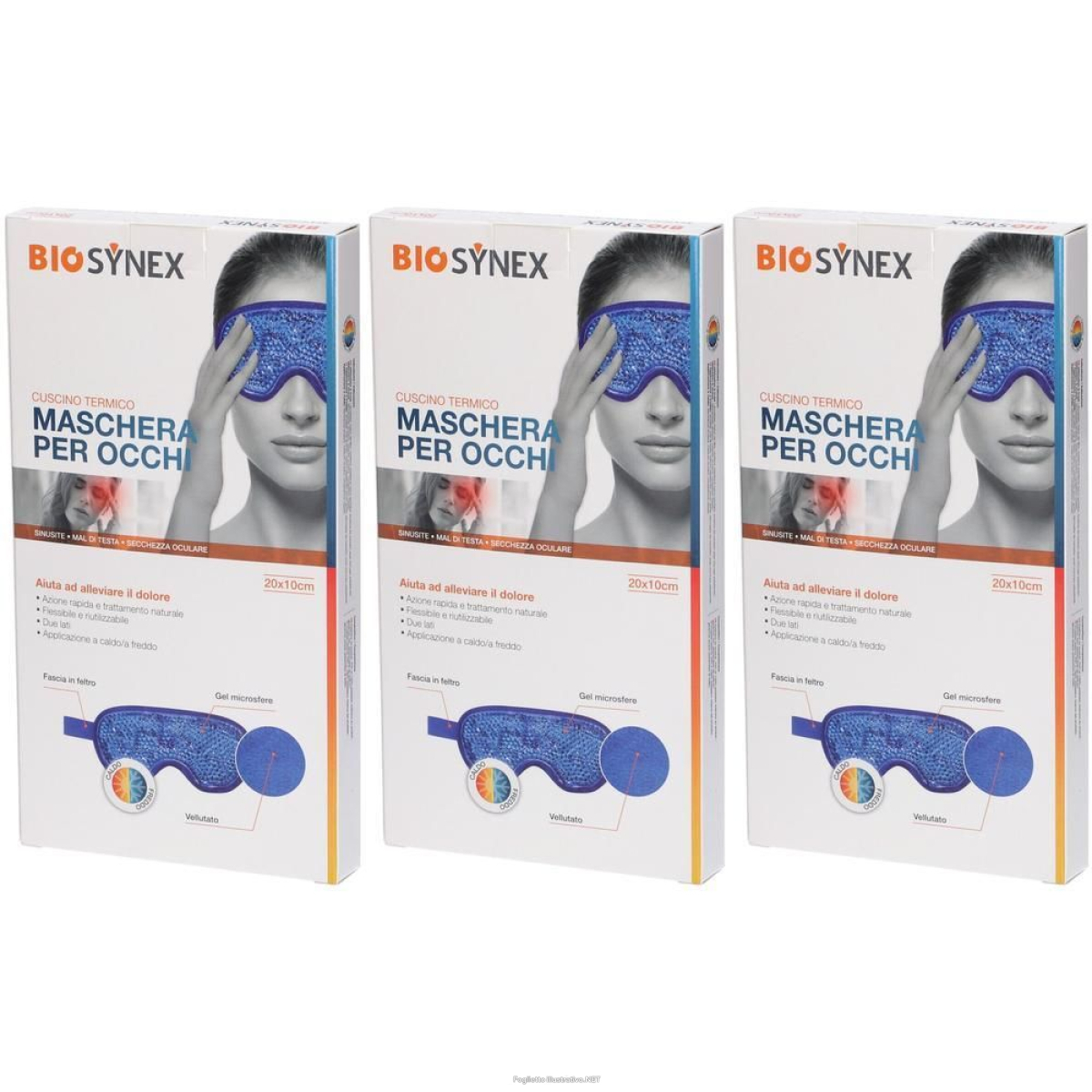 Trova Offerte di biosynex maschera per occhi 20 x 10 cm 3x1 st e compra online