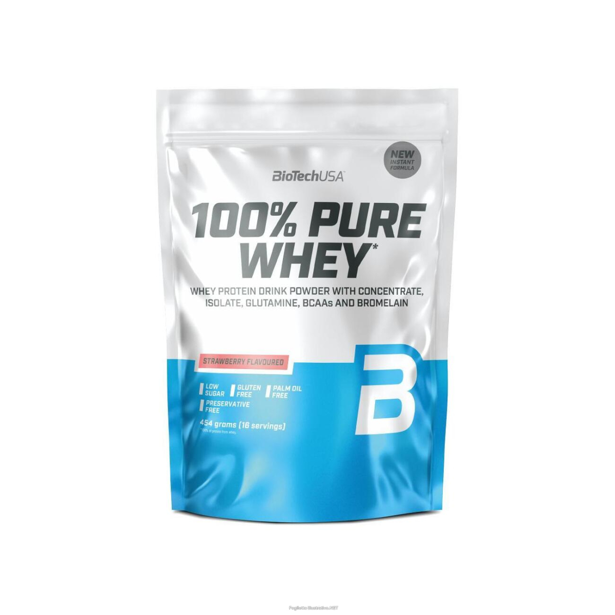 Trova Offerte di biotechusa 100% pure whey protein drink powder fragola 454 g e compra online