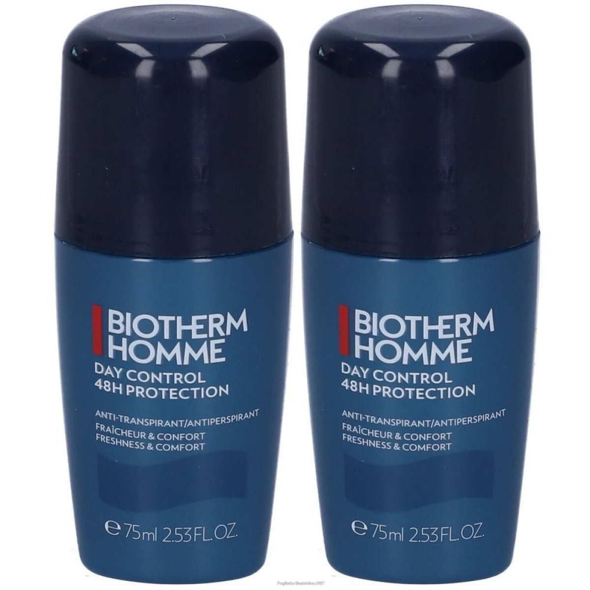 Trova Offerte di biotherm homme day control 48h protection 2x75 ml roller e compra online