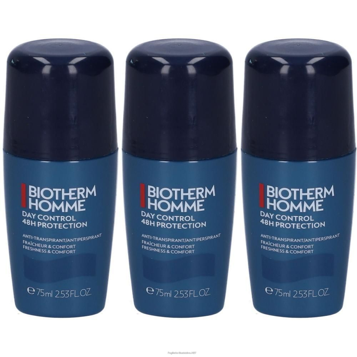Trova Offerte di biotherm homme day control 48h protection 3x75 ml roller e compra online