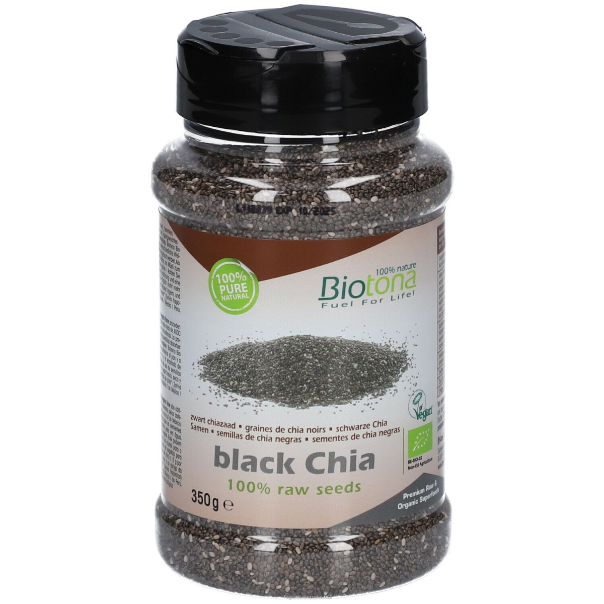 Trova Offerte di biotona black chia raw seed dispenser bio 350 g granuli e compra online