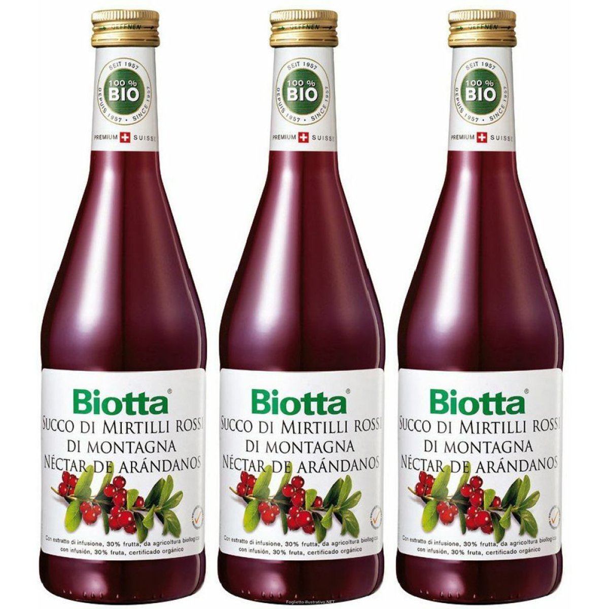 Trova Offerte di biotta® succo di mirtilli rossi set da 3 3x500 ml sciroppo e compra online