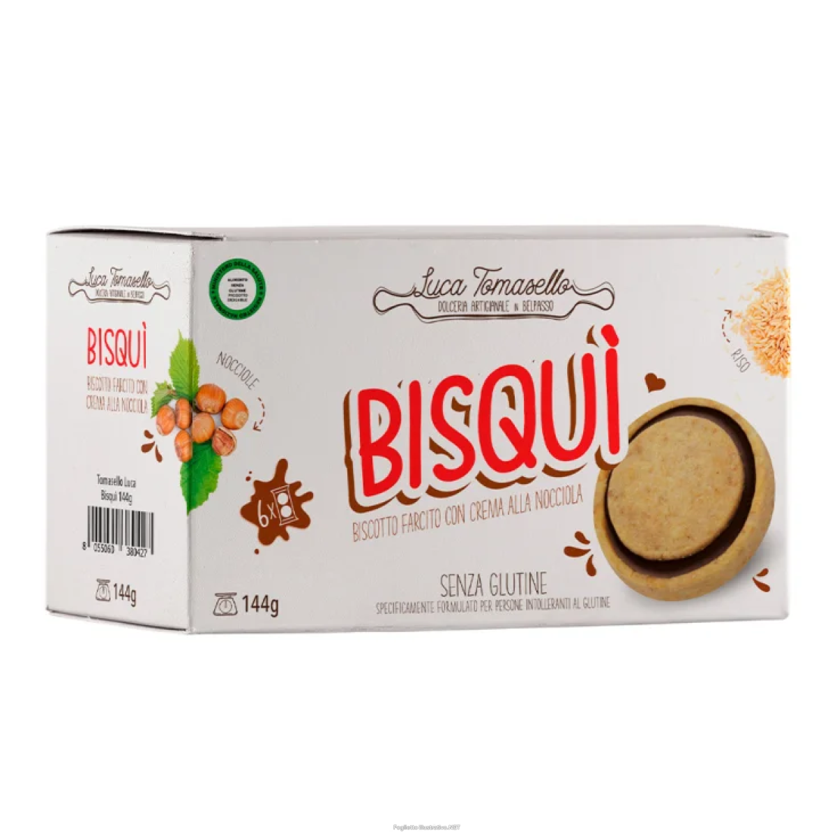 Trova Offerte di bisqui' biscotto farcito crema nocciola 144 g e compra online