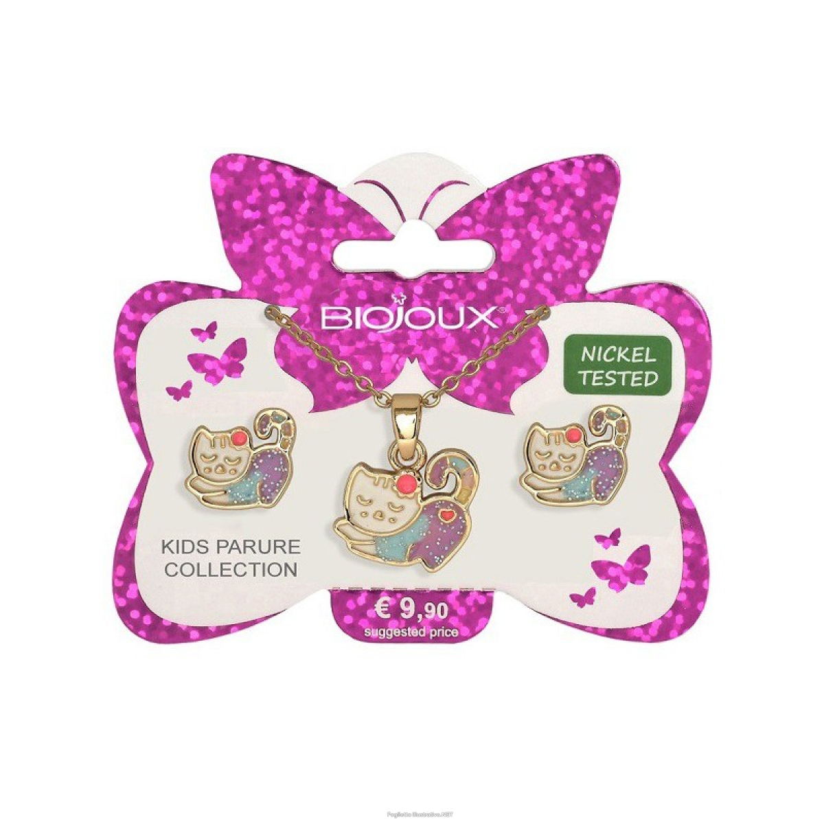 Trova Offerte di bjs001 parure orecchini+collanina sleepy kitty gold plated e compra online