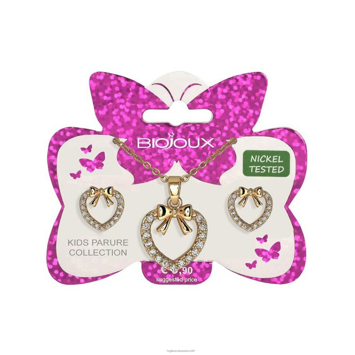 Trova Offerte di bjs011 parure orecchini+collanina flake heart gold plated e compra online