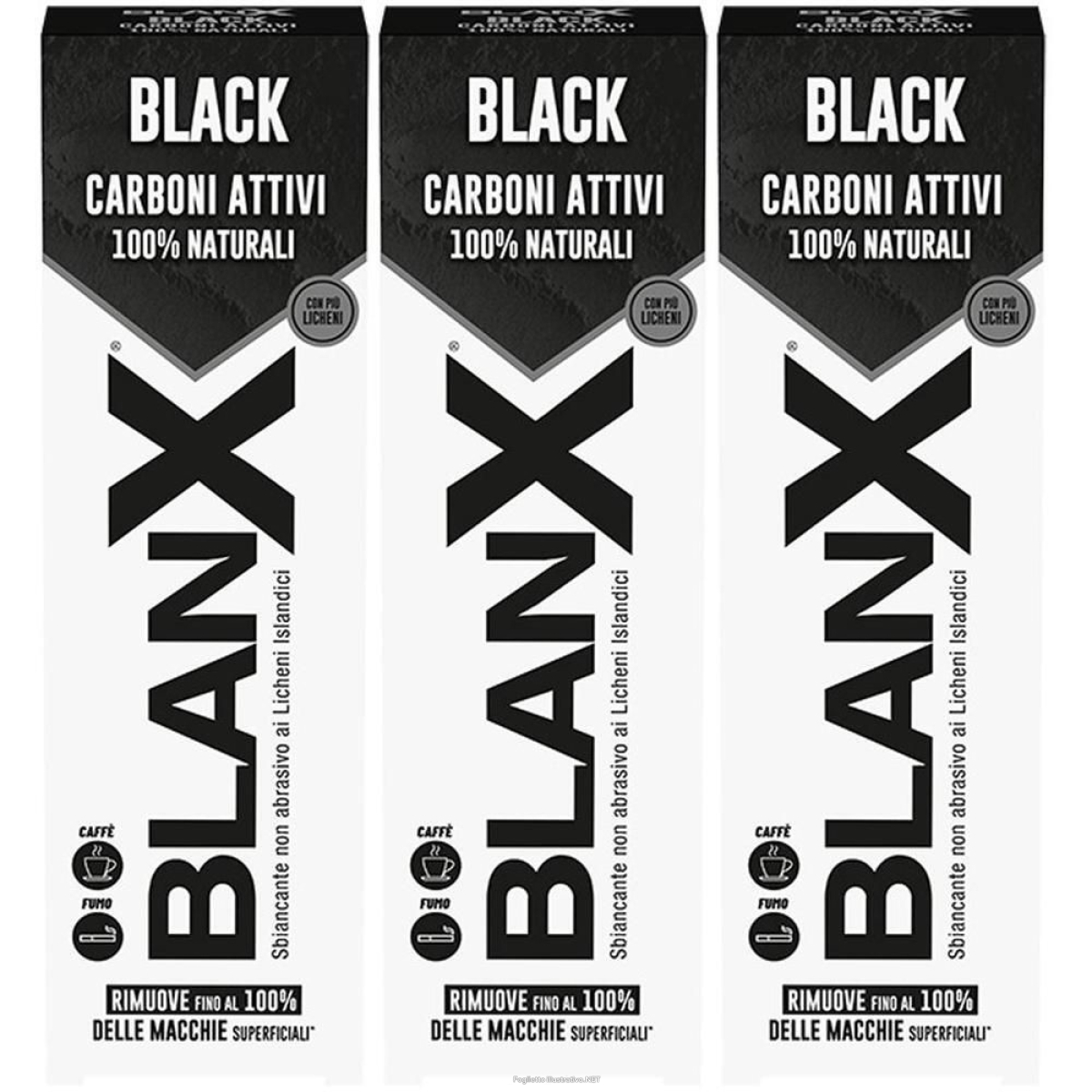 Trova Offerte di blanx black carbone dentifricio 75 ml 3x75 ml e compra online