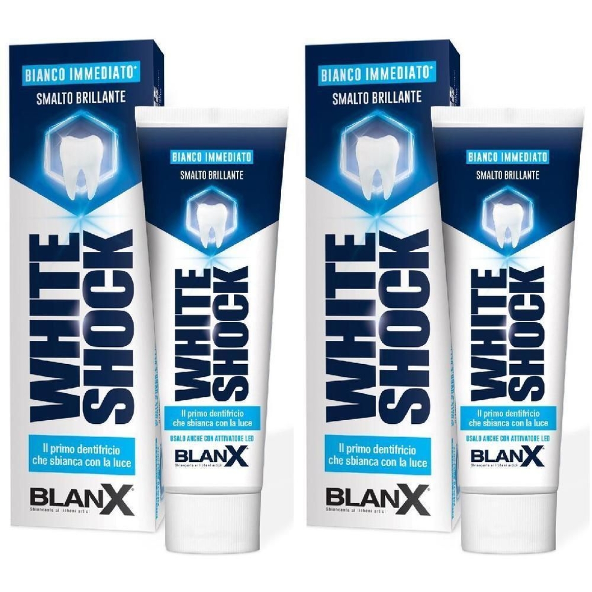 Trova Offerte di blanx® white shock dentifricio sbiancante 2x75 ml e compra online