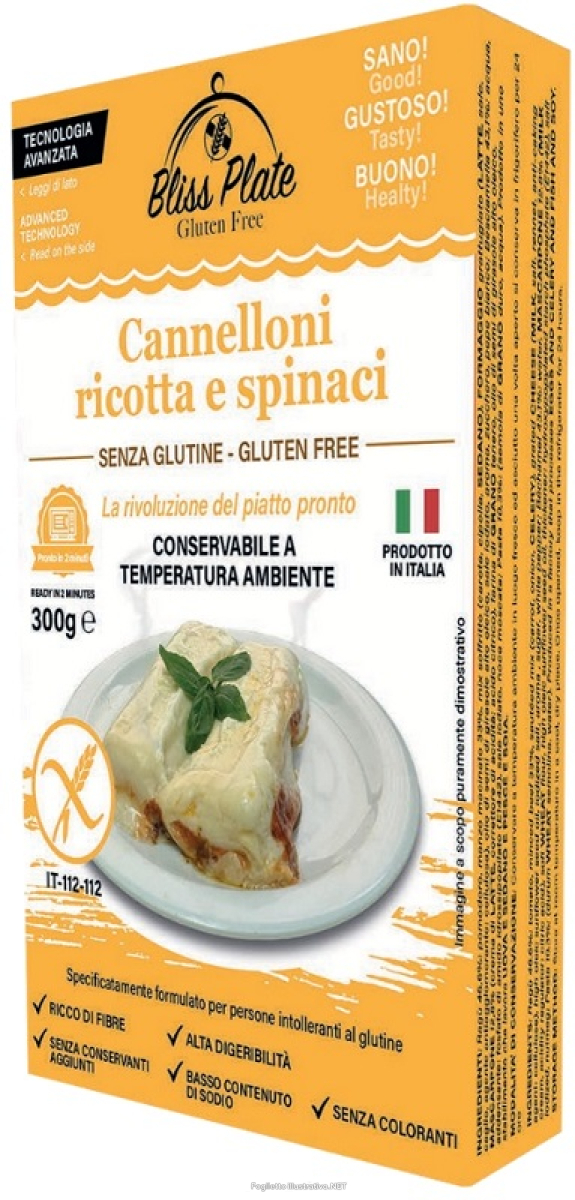 Trova Offerte di bliss plate cannelloni ricotta e spinaci piatto pronto senza glutine 300 grammi e compra online