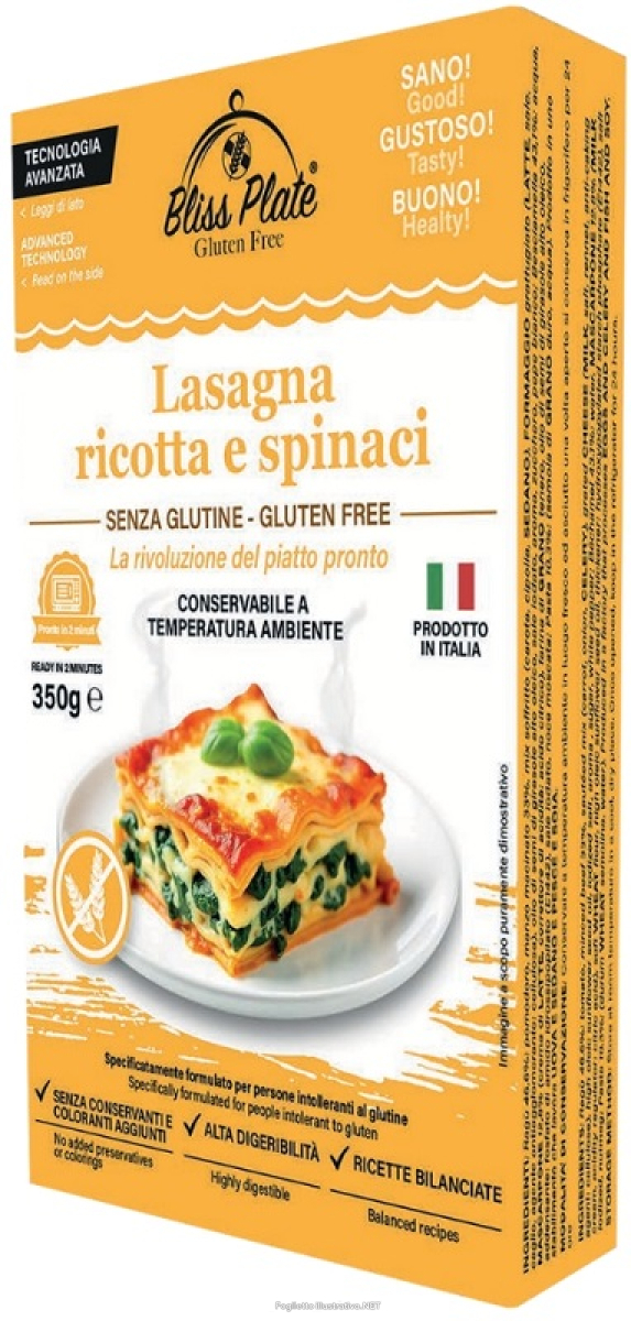 Trova Offerte di bliss plate lasagna ricotta e spinaci piatto pronto senza glutine 350 grammi e compra online