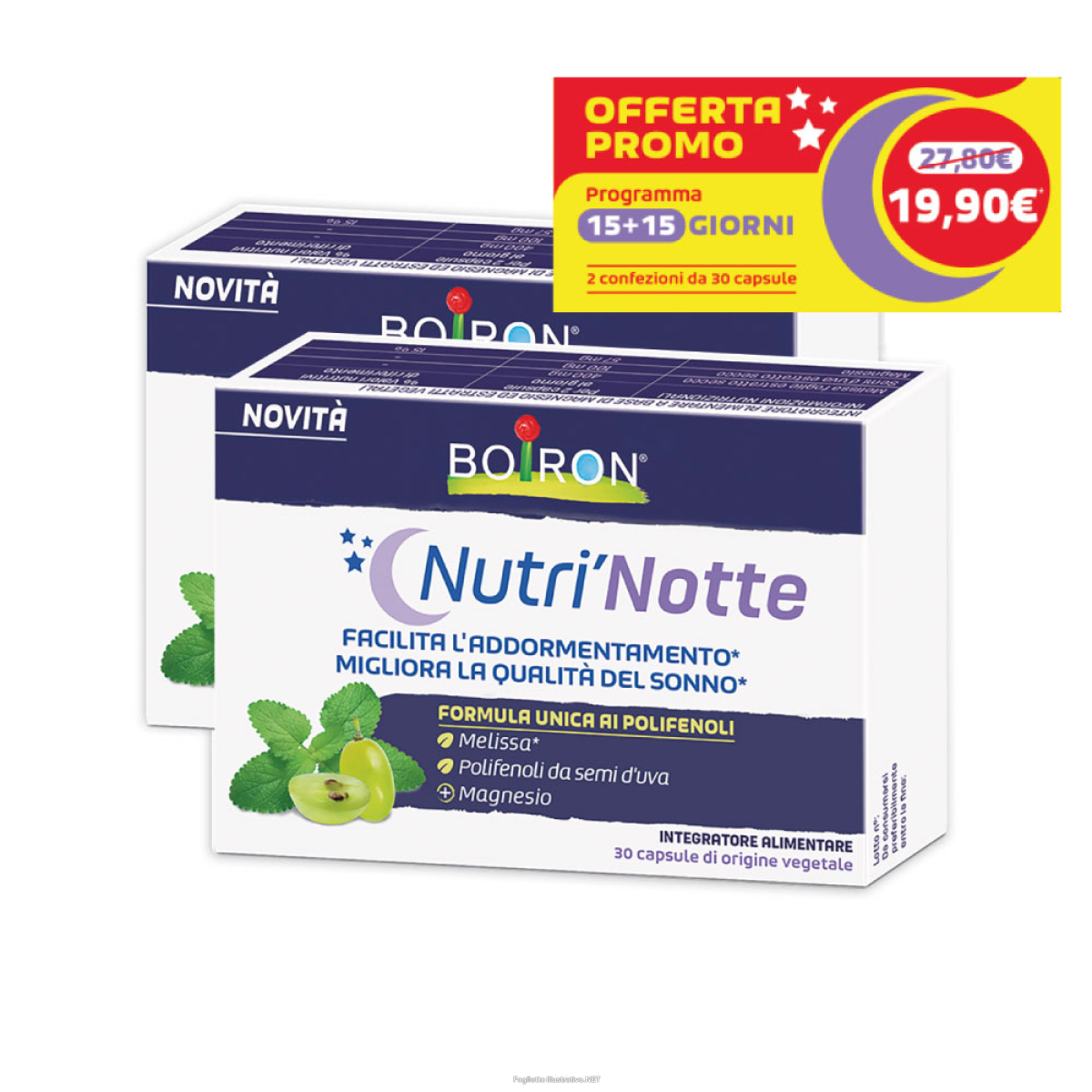 Trova Offerte di boiron nutr? notte integratore per favorire il riposo notturno bipack promo 2 confezioni da 30 capsule e compra online