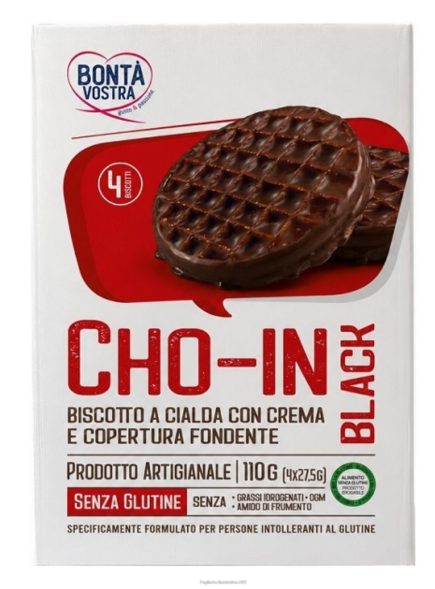 Trova Offerte di bontà vostra cho-in black biscotto a cialda con crema e copertura fondente senza glutine 4 x 27,5 grammi e compra online