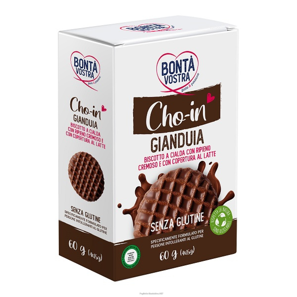 Trova Offerte di bonta' vostra cho-in gianduia biscotto a cialda 4 pezzi da 15 g e compra online