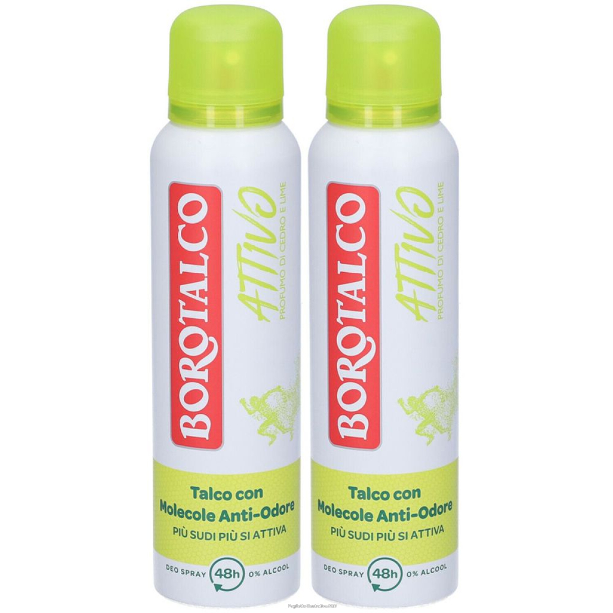 Trova Offerte di borotalco attivo profumo di cedro e lime set da 2 2x150 ml deodorante e compra online