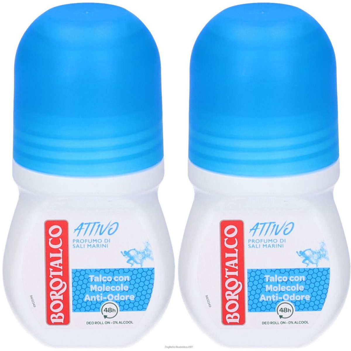 Trova Offerte di borotalco deo roll attivo blu set da 2 2x50 ml roll-on e compra online
