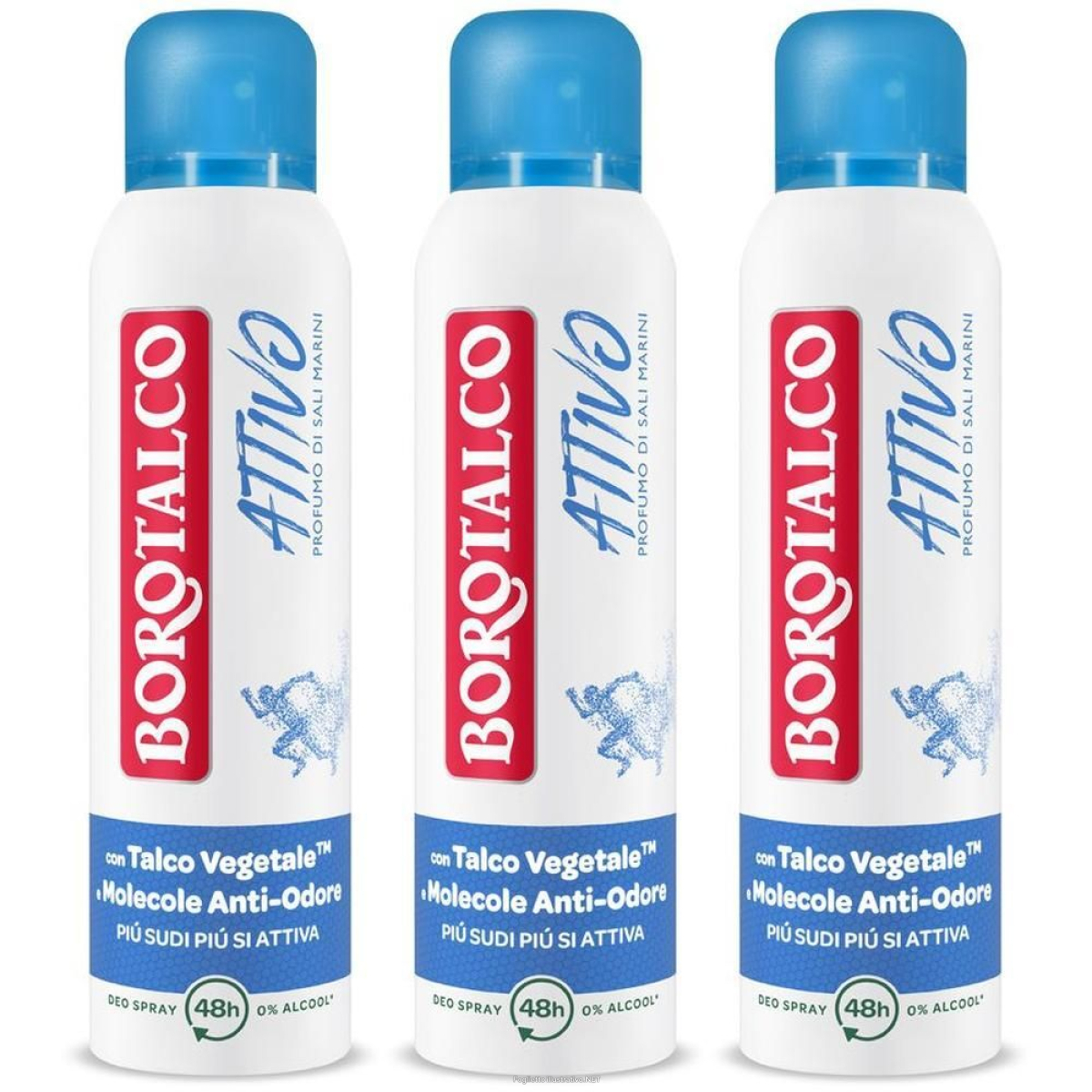 Trova Offerte di borotalco deodorante attivo blu spray (150ml) 3x150 ml e compra online
