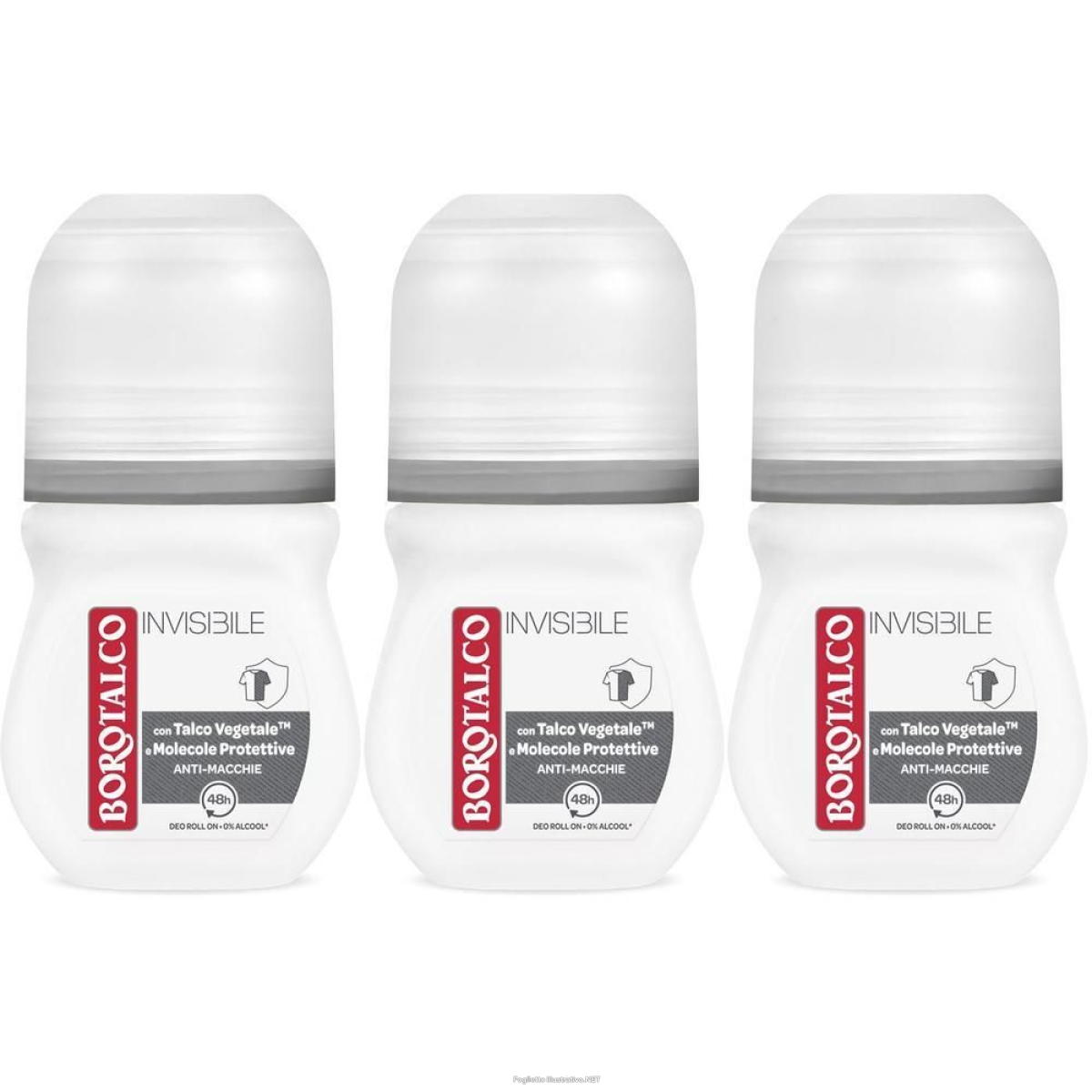 Trova Offerte di borotalco deodorante invisible grigio roll on (50ml) 3x50 ml e compra online