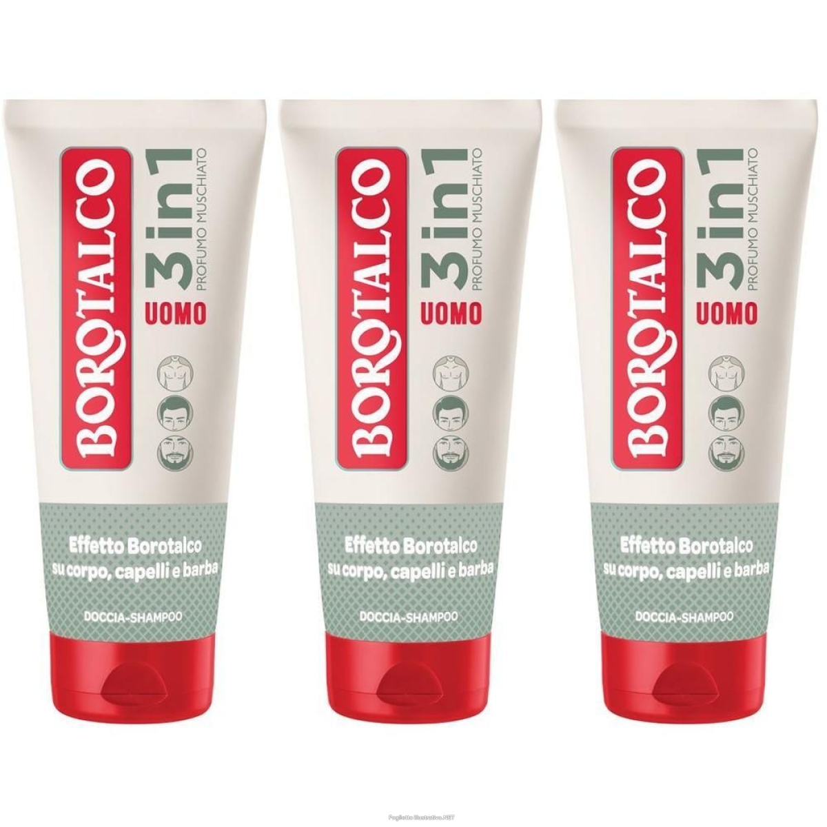 Trova Offerte di borotalco doccia schiuma uomo 3 in 1 muschiato (200ml) 3x200 ml e compra online